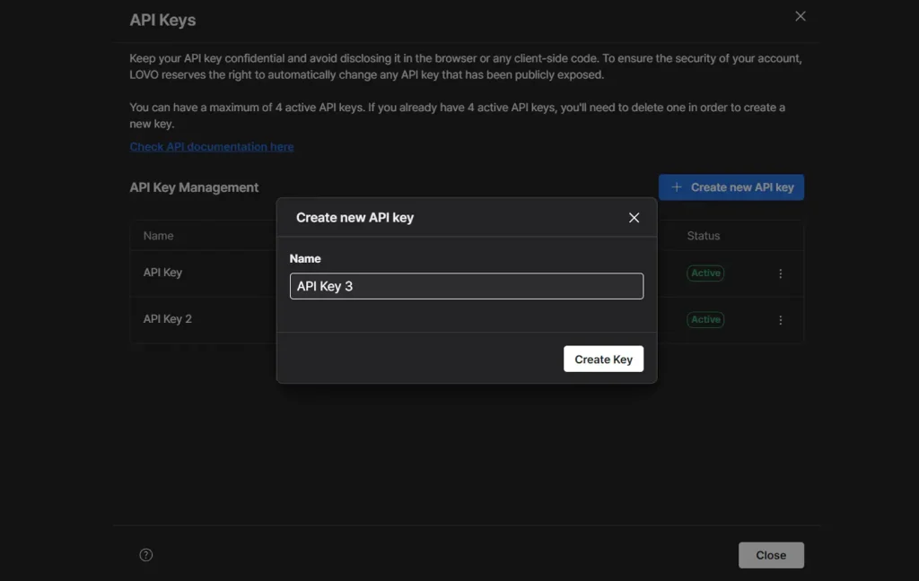 Lovo AI review 2025 – Open API docs for TTS with endpoints and key creation