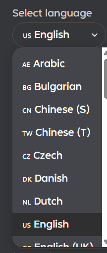 Rytr review 2025 – language selection dropdown highlighting over forty languages