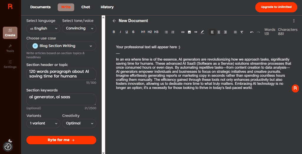 Rytr review 2025 – AI Paragraph Generator creating 120‑word readable segments