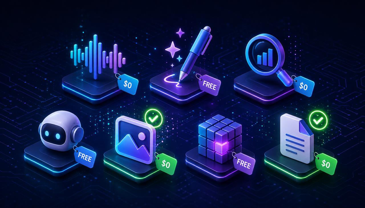 7 AI tools with free plans tested for real limits in 2026 — voice, writing, and SEO categories