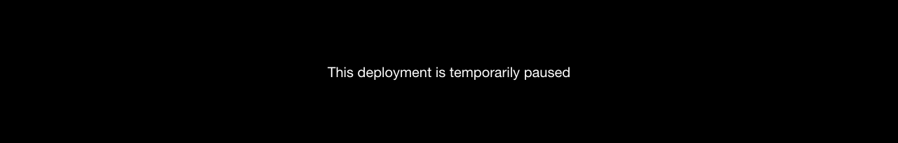 lovo.ai on 7 October 2026 shows a black page reading This deployment is temporarily paused
